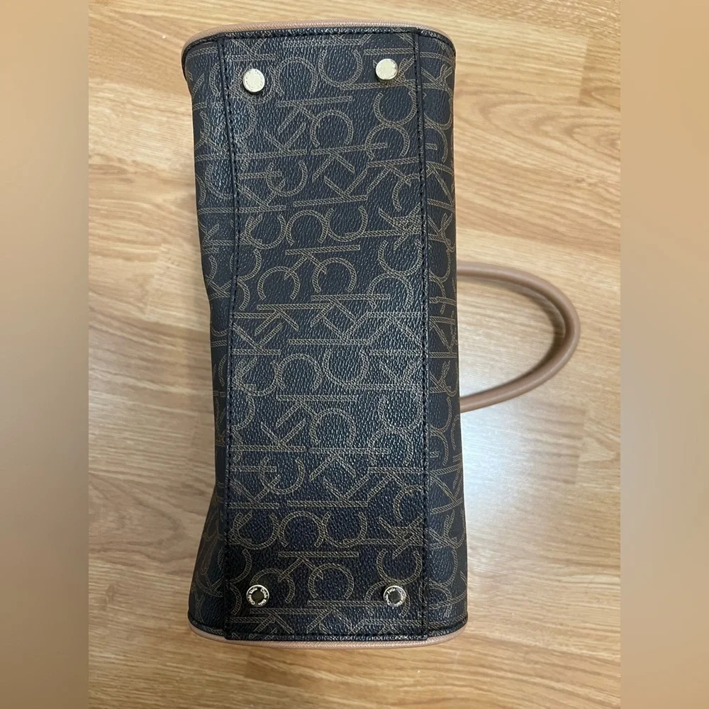 Calvin Klein Brown Monogram Satchel - Picture 11 of 13